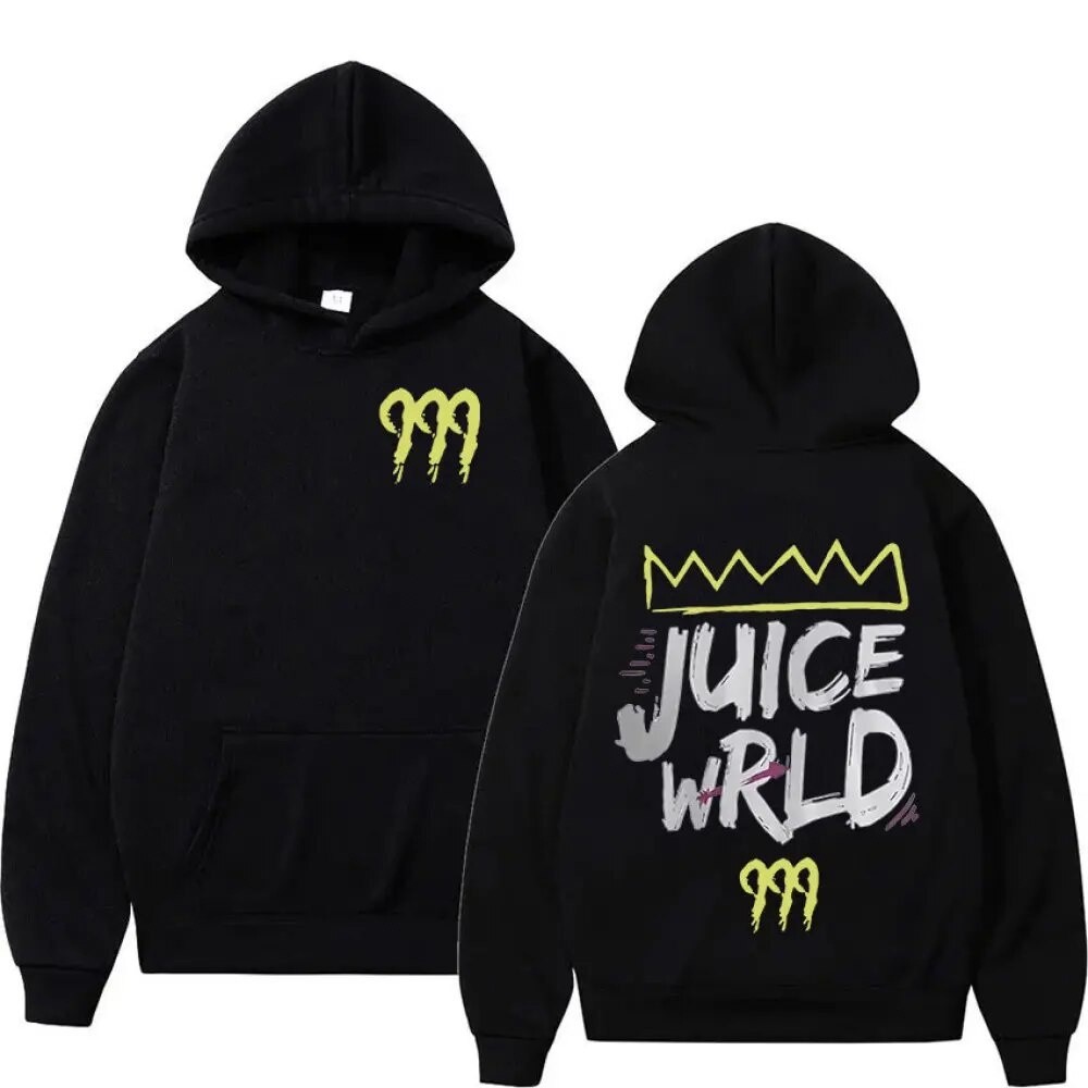 แบบ Unisex ใหม่ น้ําผลไม้ Wrld 999 Rapper Music เสื้อผู้ชาย Hop Juice Wrld พิมพ์แขนยาว M-3XL