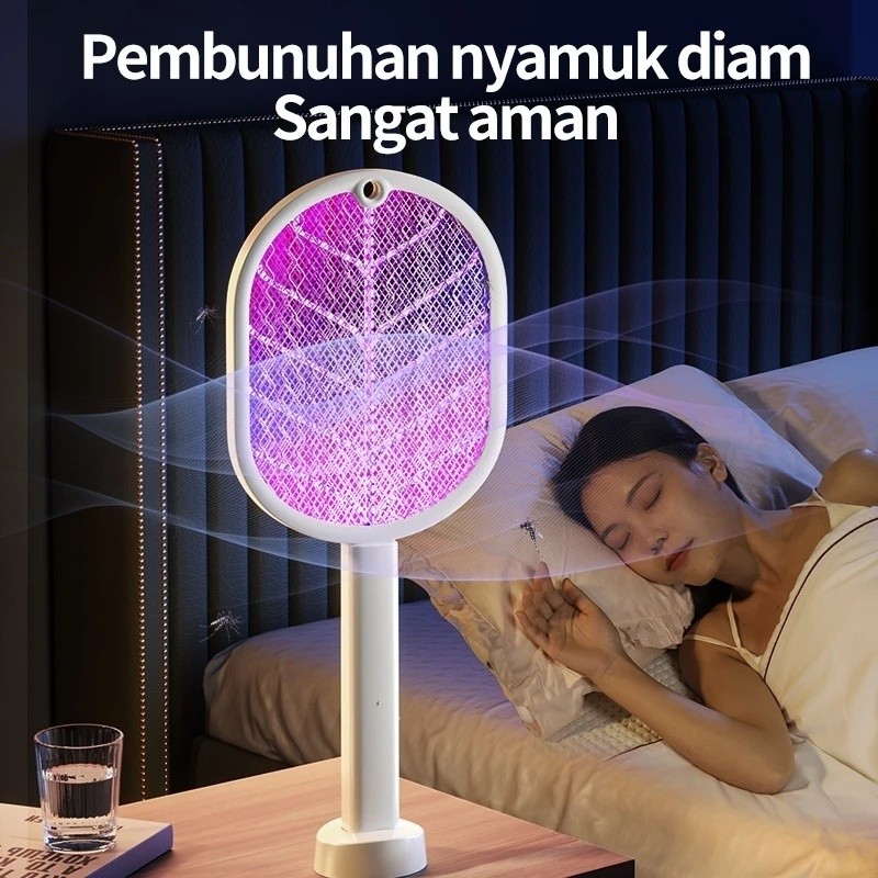 ไม้ช็อตยุงไฟฟ้า 3500V ไม้ช็อตยุง ไฟฟ้า ไม้ช๊อตยุงแบบ 2 โหมด ได้ทั้งตี และ ตั้งไว้ดักยุง ที่ดักยุง - 1