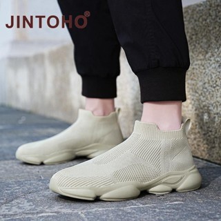 Jintoho Plus ขนาด 48 แฟชั่นผู้ชาย Slip บนรองเท้าผ้าใบผ้าฝ้าย…