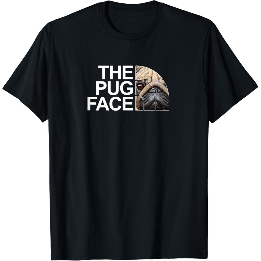 The Pug Face Dog Funny Pug Tee Funny Dogs Lovers เสื้อยืด