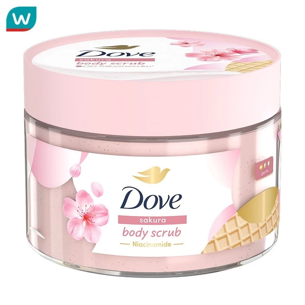 Dove โดฟ บอดี้ สครับ ซากุระ 280 กรัม สครับ ขัดผิวกาย เนียนนุ่ม