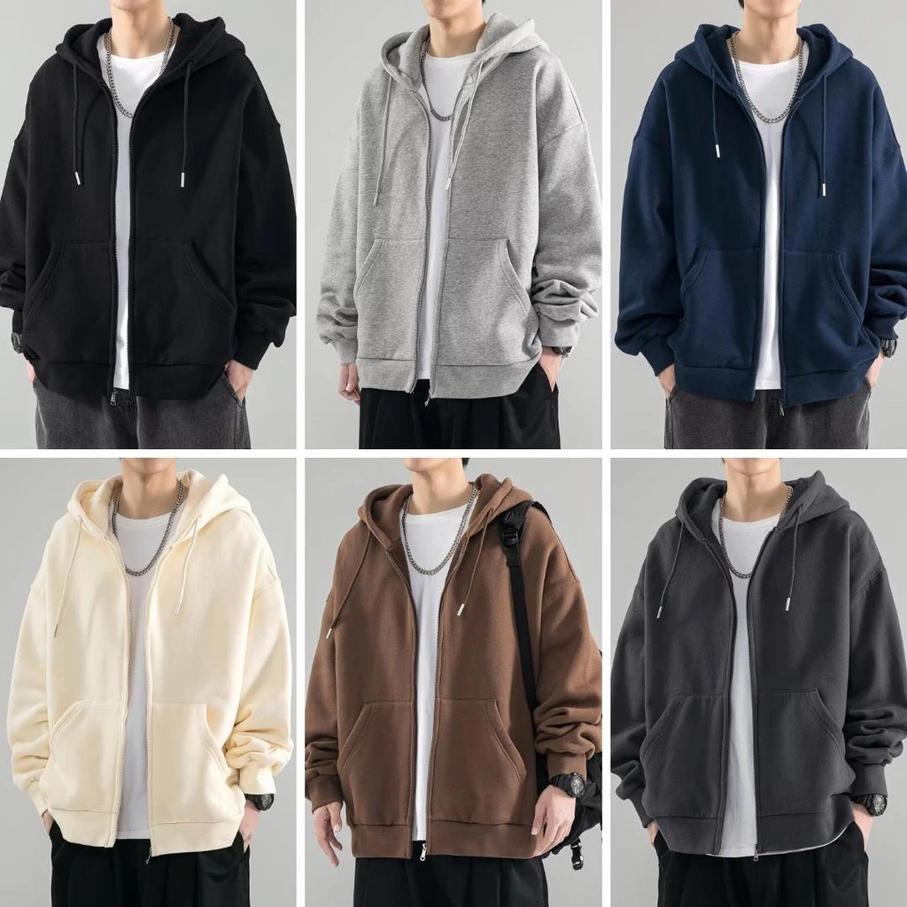 Hoodie A01 เสื้อฮู้ดชาย กันหนาว สีพื้น แขนยาว โอเวอร์ไซซ์ ฮู้ด Clothing ผู้ชาย Man