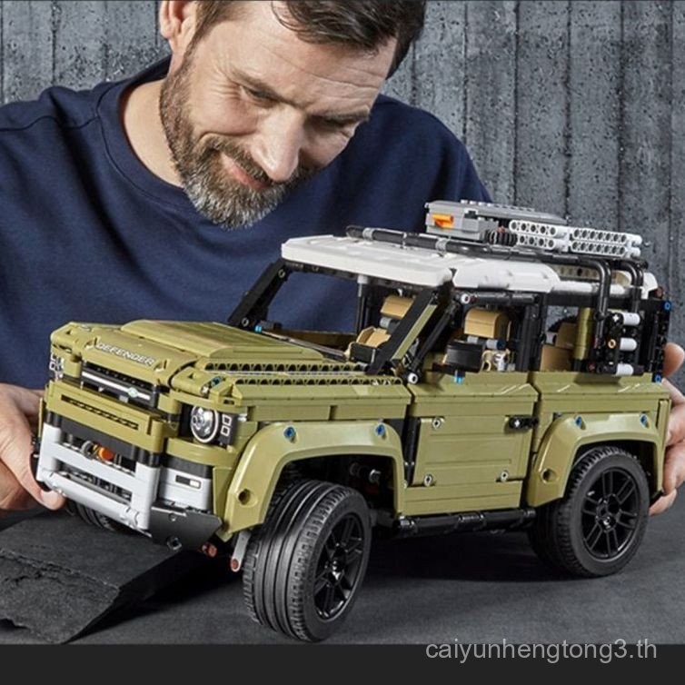 เข้ากันได้กับ Lego Land Rover Defender Building Blocks กลุ่มเครื่องจักรรถออฟโรดเด็กผู้ชายโมเดลของเล่