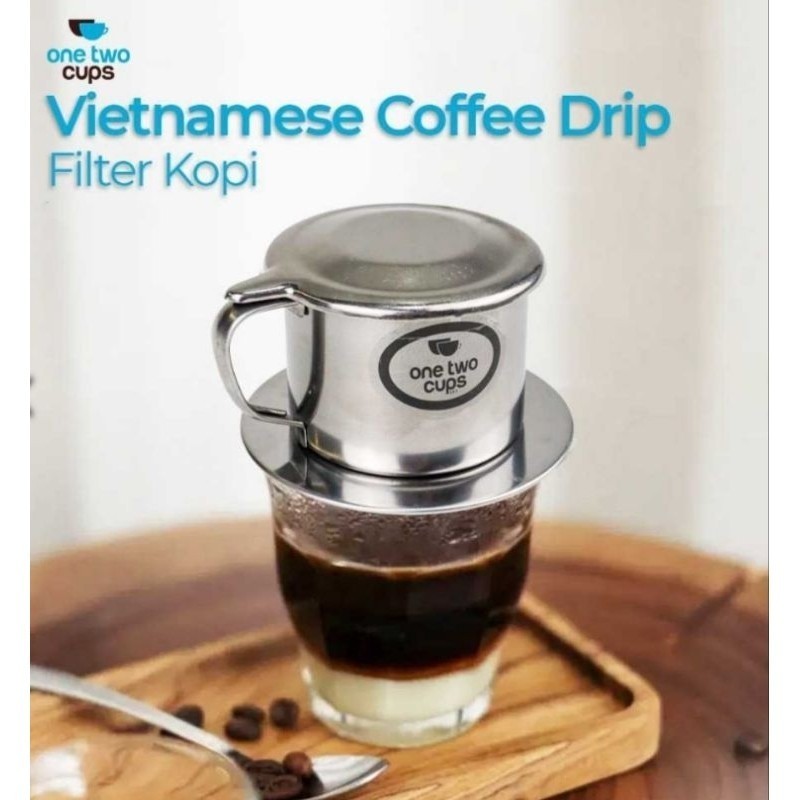 One Two Cups Vietnam Drip Coffee Filter Pot Coffee Filter 180ml 8Q - LC1- [[ ZENIX ]