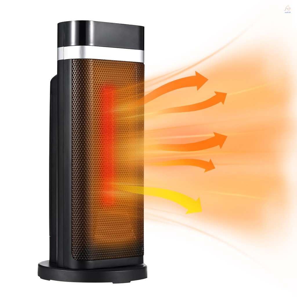 A2ho)เครื่องทําความร้อนอวกาศแบบพกพา 1500W พร้อมรีโมทคอนโทรล 90°Oscilation เครื่องทําความร้อนเซรามิกพ