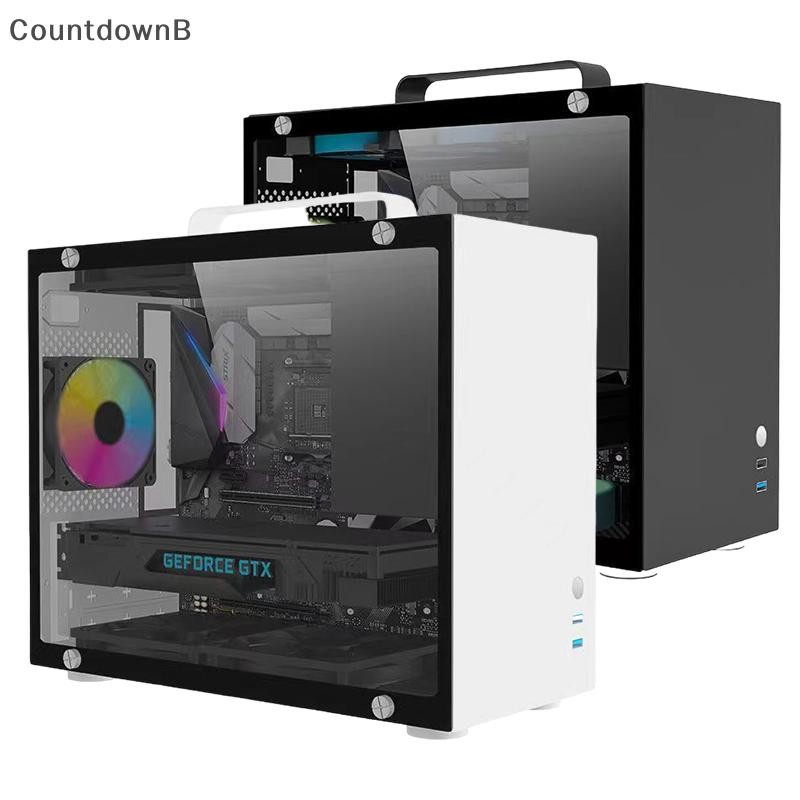 Co Mini คอมพิวเตอร์โปร่งใสสําหรับ M-ATX/ITX เมนบอร์ดแบบพกพาเดสก์ท็อป PC Tower สําหรับ ATX แหล่งจ่ายไฟ 5 * พัดลมผู้ถือ SSD HDD A