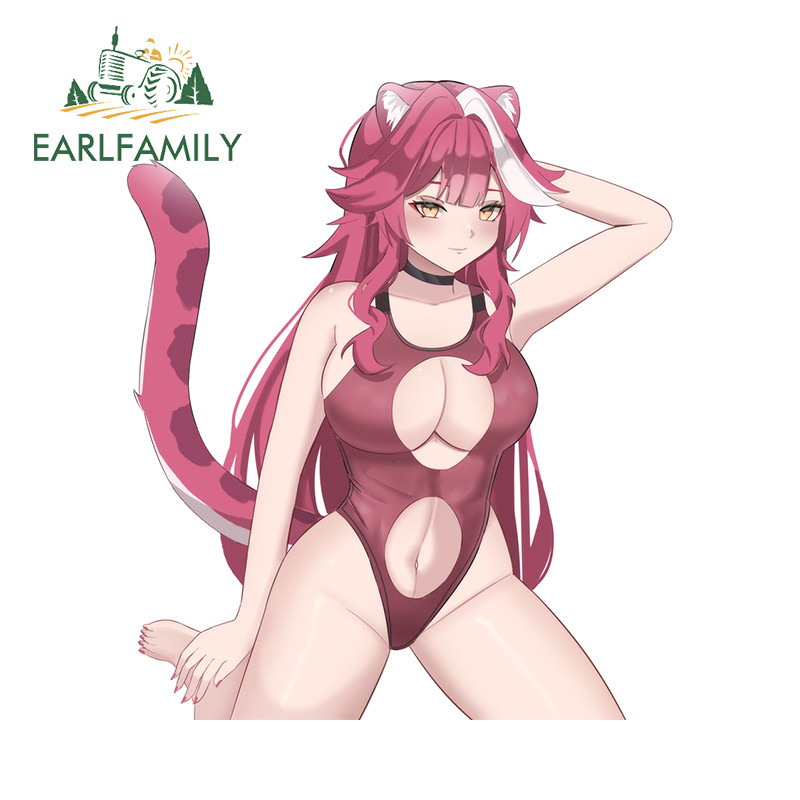 EARLFAMILY 13 ซม.x 11.1 ซม.Raora Panthera สติกเกอร์รถกันน้ํา Campervan ซีดานตู้เย็นรถประตู Decal Scr