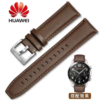 Huawei GT2pro สายนาฬิกาหนังแท้ของแท้ GT3/GT4/GT5/GT6 สายหนังแท้ผู้ชาย WATCH4/46 มม.สายรัดสากล