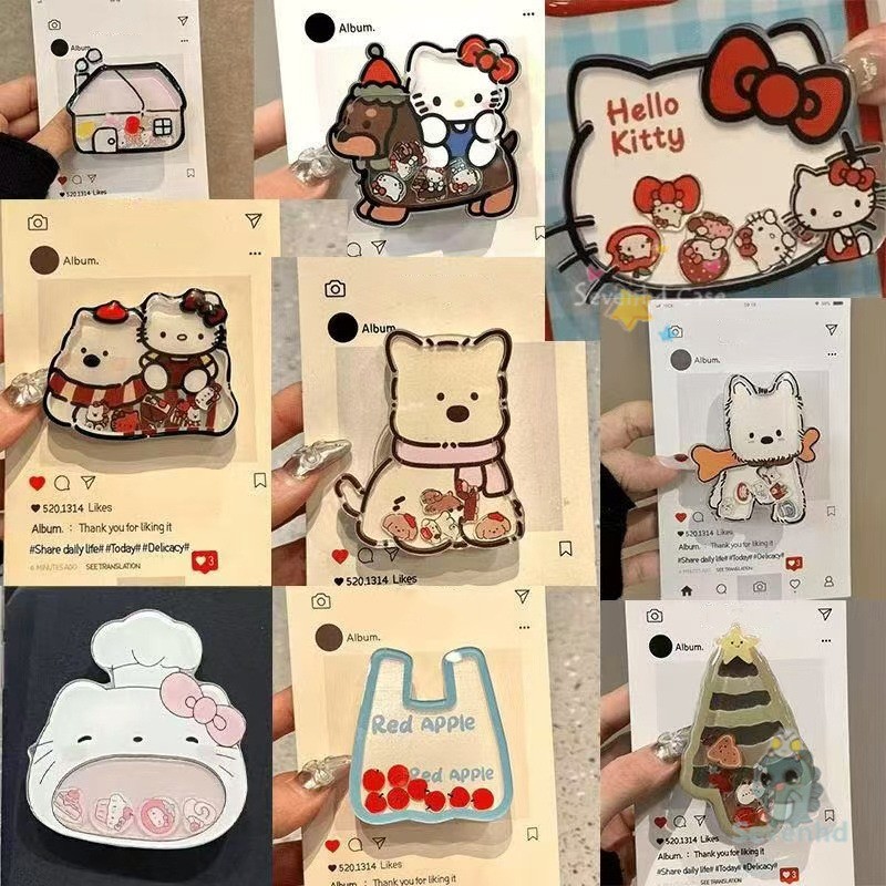 Candy น่ารัก Kitty Shake กลับวาง Gadgets สําหรับเคสโทรศัพท์ทั้งหมดตลกการ์ตูน Jelly Cat สัตว์วงเล็บซิลิโคนวัสดุอุปกรณ์เสริม Creative Labubu โทรศัพท์ Grips