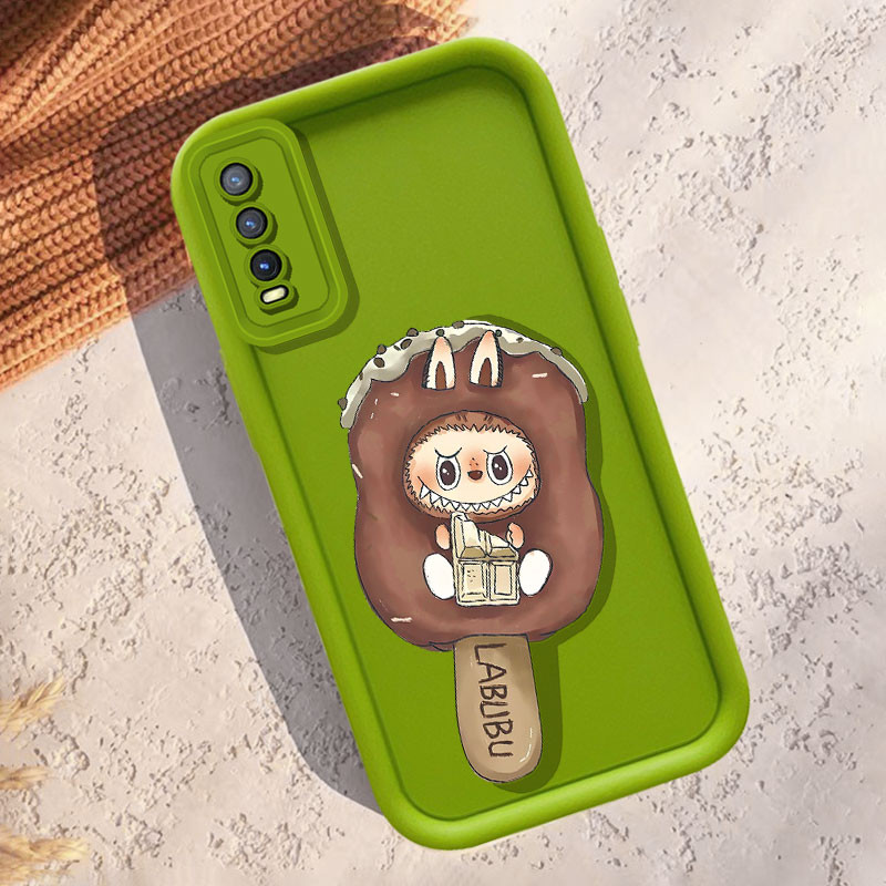 กินไอศกรีม LABUBU เคสโทรศัพท์สําหรับ VIVO 1814 1815 1929 1807 v30e 1816 1817 1811 1820 1901 1902 190