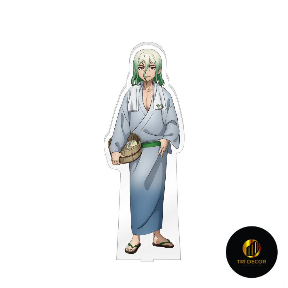 พวงกุญแจ อนิเมะ สแตนดี้ รุ่น ดร. ตัวละครหิน Ukyo Saionji Tsukasa Shishio ของตกแต่งโต๊ะเรียนและโต๊ะทํ