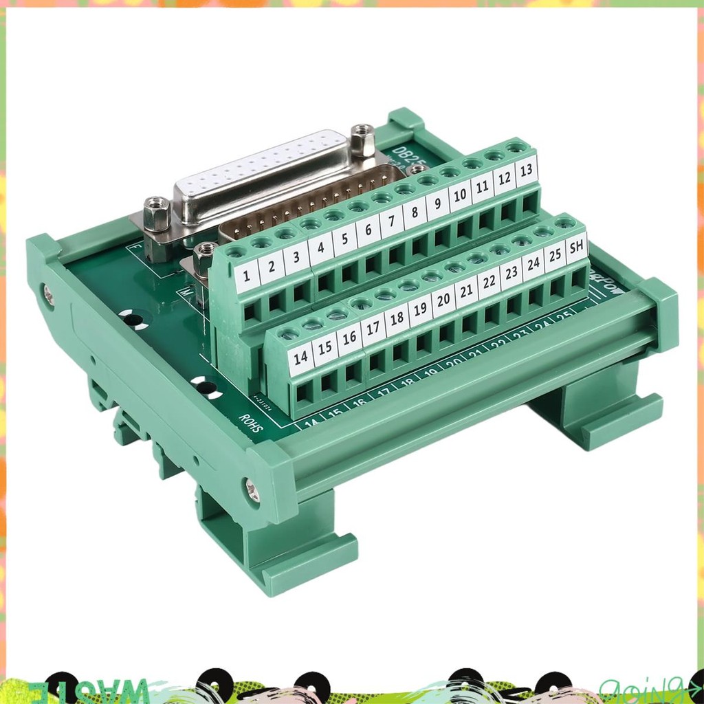 Super DB25 DIN Rail Mount โมดูลอินเทอร์เฟซตัวเชื่อมต่อชาย/หญิง Breakout Board