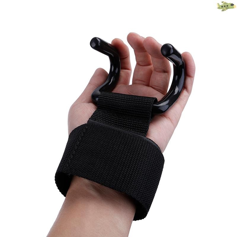 [UNC] Unsex Gym Weight Lifg Hand Bar สายรัดข้อมือ Strength Grip Training Hook Glove TH