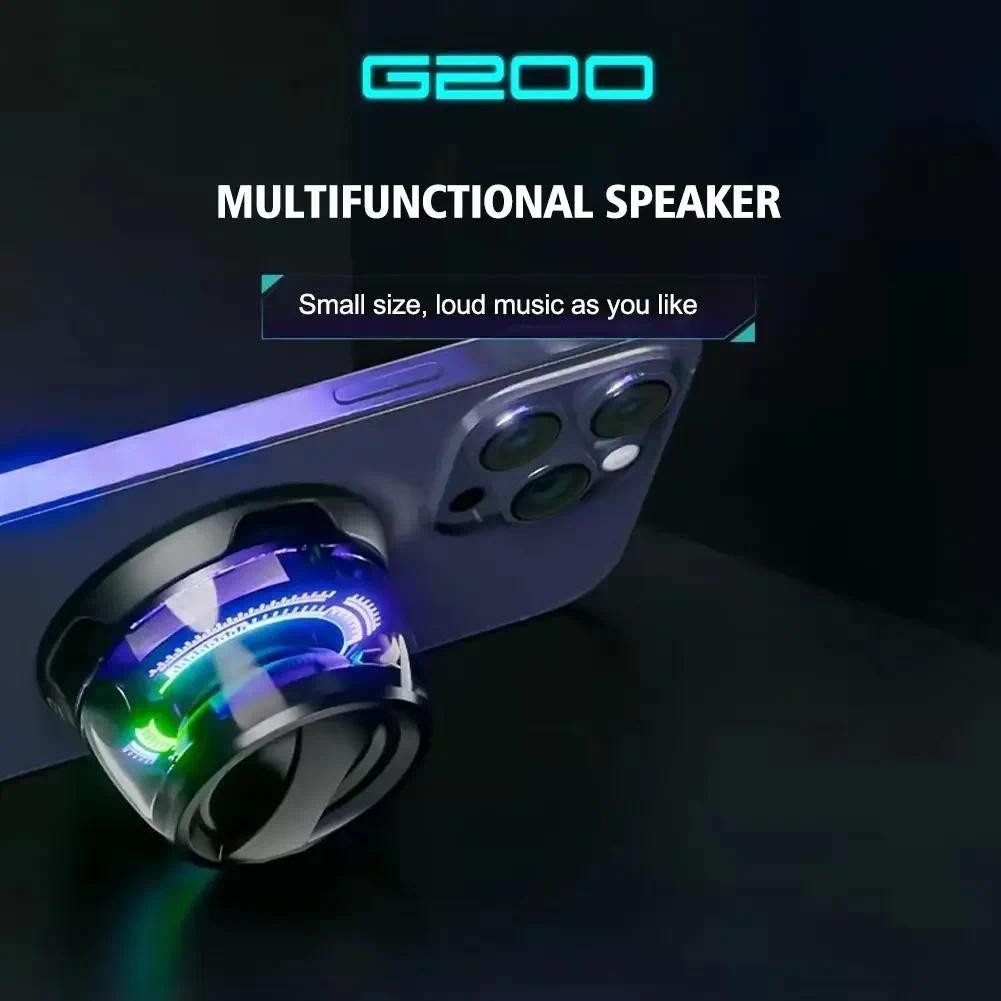 ลําโพงบลูทูธพกพา HECATE G200 RGB Lighting Magnetic Speaker BT5.3 Mini Sound Box 7 Hours Playback Pho