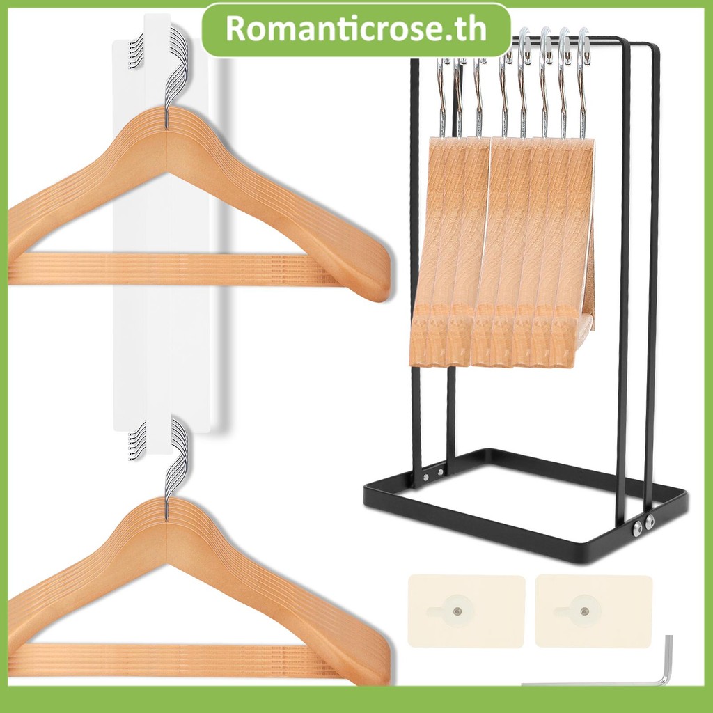 2 ชิ้นแขวน Organizer Stacker โลหะแขวนผู้ถือ Stacker ทนทานแขวน Stacker Stand ง่ายต่อการเข้าถึง SHOPSK