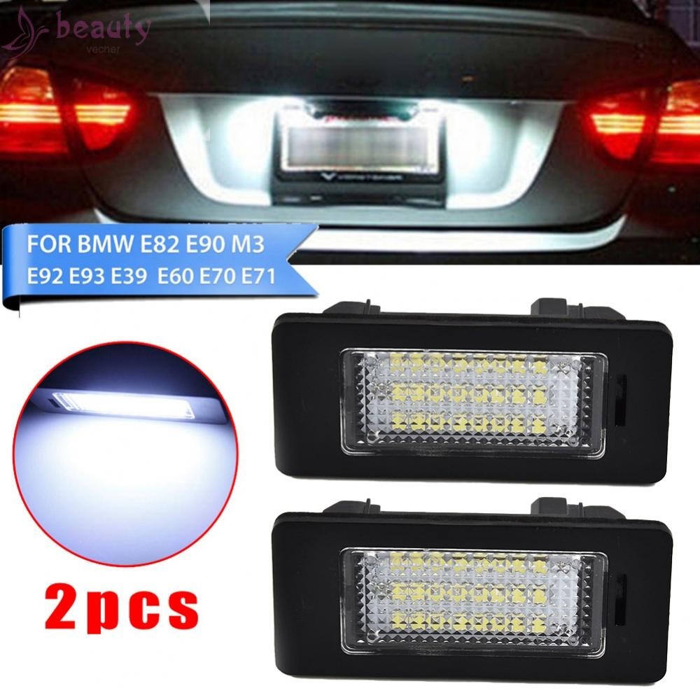 2 ชิ้นไฟป้ายทะเบียน LED ความสว่างสูง 8-30V 2.4W สําหรับ BMW 1 3 5 X Series