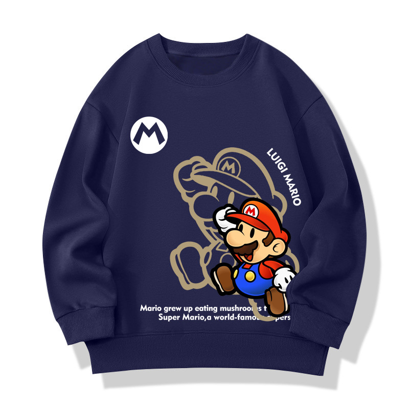 SHINee11 เสื้อกันหนาว ผ้าสำลีนิ่มค่ะ สำหรับผู้ชาย ซูเปอร์มาริโอ แฟชั่น วินเทจ หลวม