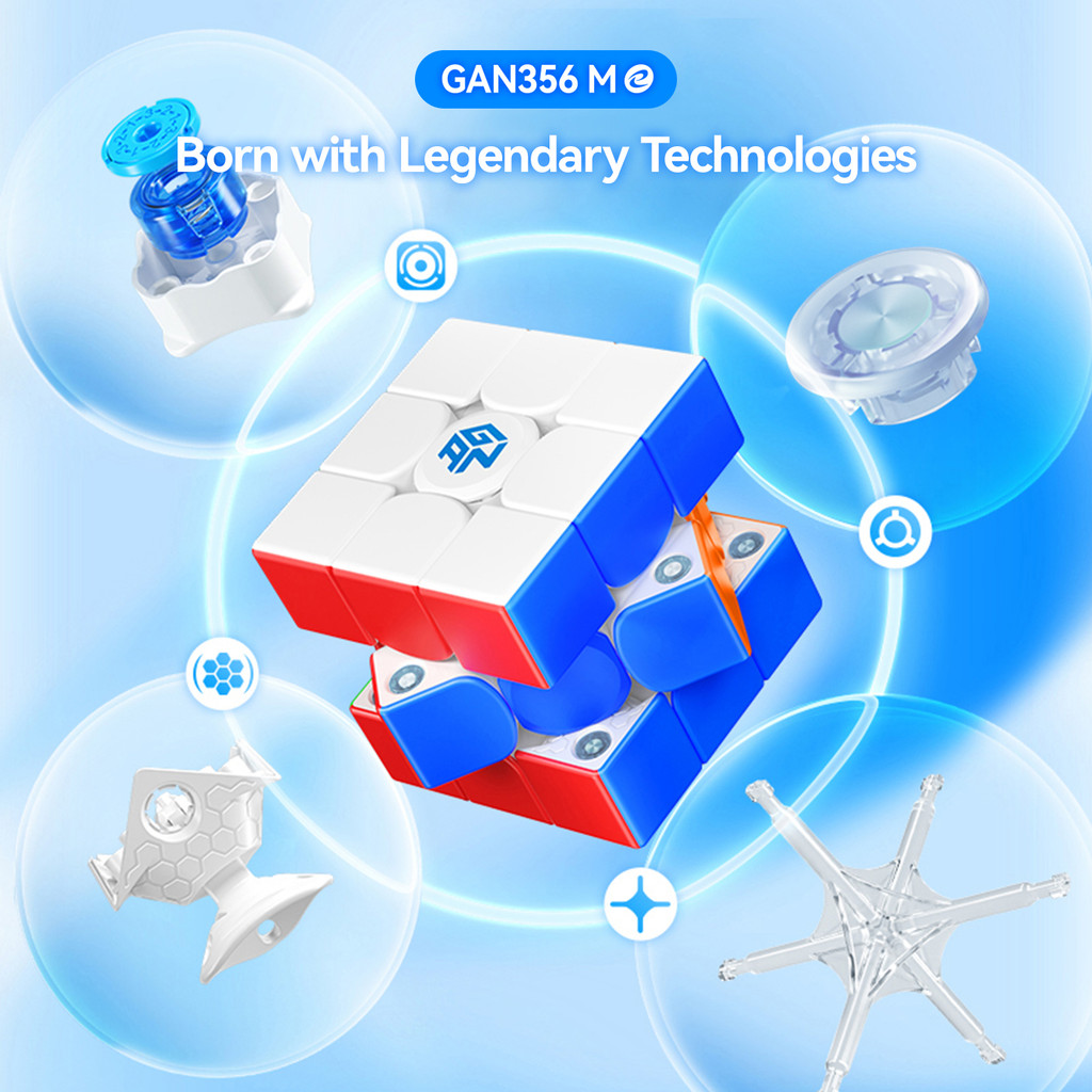 Gan 356 ME 3x3 Magnetic Cube Professional GAN 356 ME UV 3x3x3 Magic Cube ปริศนาของเล่น