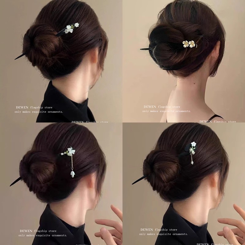 เครื่องประดับผม กิ๊บไม้ดอกไม้ดอกลิลลี่แห่งหุบเขาสไตล์จีนใหม่