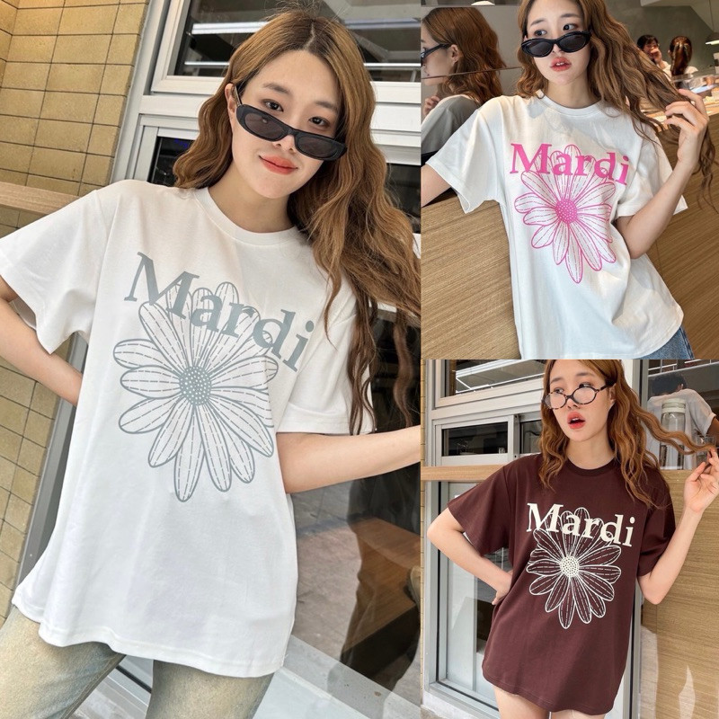 เสื้อเชิ้ต Mardi Mercredi Crop Top สำหรับคู่รัก เสื้อยืดยอดนิยมสไตล์เกาหลี S-5XL