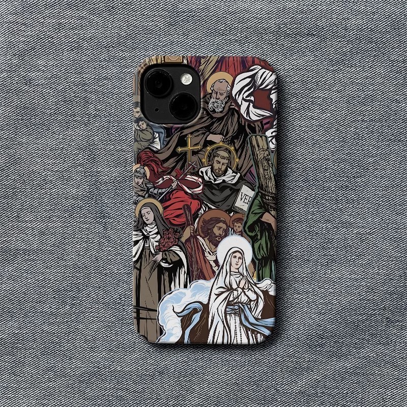 เคสโทรศัพท์สไตล์ยุโรปและอเมริกาแบบตะวันตกสำหรับ iPhone 16PLUS 15 13 14 11 PROMAX 7/8PLUS 12PROMAX 12 13 14 11 15 Pro เคสแข็ง XS xsmax XR ไม่รวมปุ่ม