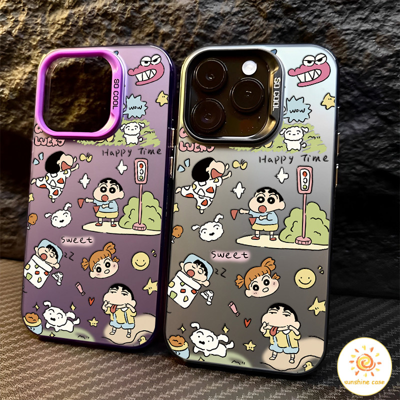 🔥GOOD🔥เคสโทรศัพท์มือถือลายการ์ตูนชิน สำหรับไอโฟน11 For iPhone12 13 14 15Pro MAX X XS XR XS 6 7 8Plus SE2020