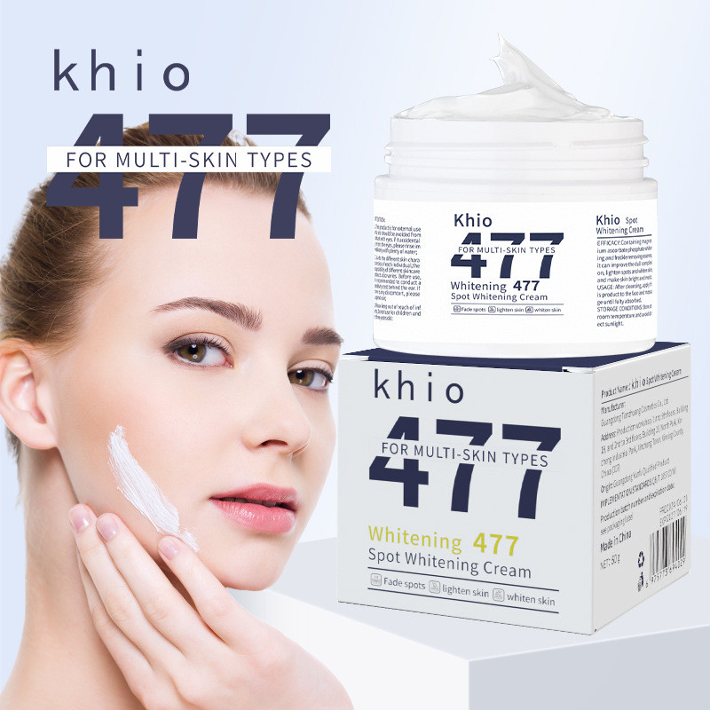 Khio 477 Spot ครีมไวท์เทนนิ่งลบจุดด่างดํา Chloasma Age Spots Lighten เมลานิน ปรับสีผิวให้กระจ่างใส 50g