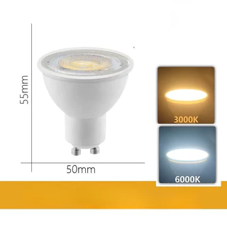 OIMG 6 ชิ้น Led COB Spotlight GU10 5 วัตต์ 7 วัตต์ 9 วัตต์ 38/120 องศาหลอดไฟ 220 โวลต์ในร่ม 3000 พัน 6000 พัน 4000 พันสามสี