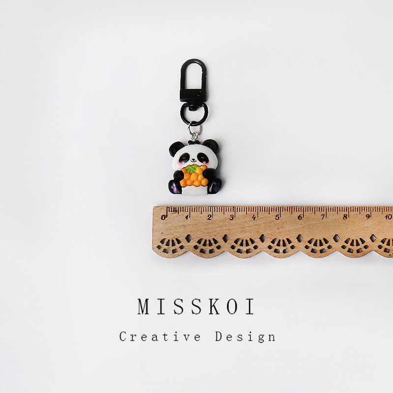 มจต พวงกุญแจจี้แพนด้าน้อยน่ารักคู่หวานอุปกรณ์เสริมขนาดเล็กที่เรียบง่าย - รูปที่ 7