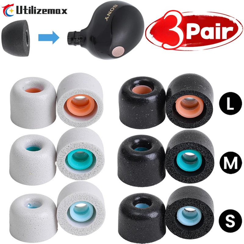 SONY จุกหูฟังแบบถอดเปลี่ยนได้สําหรับ โซนี่ WF-1000XM5 - ที่อุดหูโฟมหน่วยความจํากันลื่นลดเสียงรบกวน