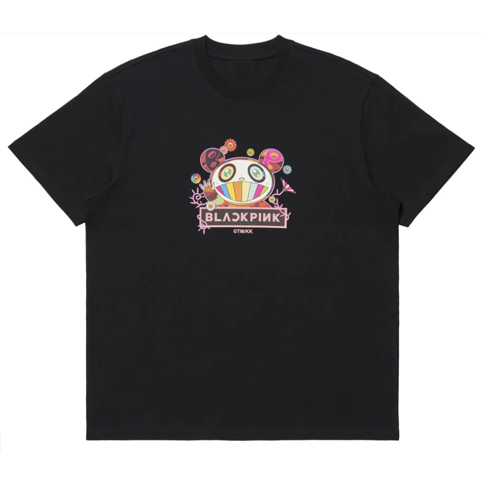 Murakami Takashi X BLACKPINK Collaboration เสื้อยืดแขนสั้นพิมพ์ลายคุณภาพสูงสําหรับผู้ชายและผู้หญิง