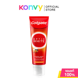 Colgate Optic White Toothpaste คอลเกต ยาสีฟัน (Exfoliating Mineral 100g/Enzyme Plus Mineral 80g/Volcanic Mineral 100g)