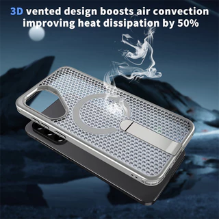 Magnetic Cellular เคสกระจายความร้อนสําหรับ Samsung Galaxy S26 S25 S24 S23 Ultra Plus A56 A55 A36 A35 A225 A15 Kickstand ฝาหลัง