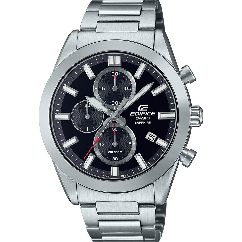 CASIO นาฬิกาข้อมือผู้ชาย EDIFICE รุ่น EFB-710D-1AVUDF วัสดุสเตนเลสสตีล สีดำ