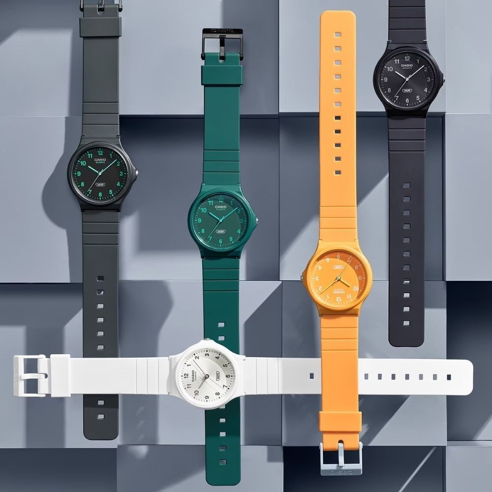 CASIO นาฬิกาข้อมือ CASIO รุ่น MQ-24B-3BDF สายเรซิน สีเขียว