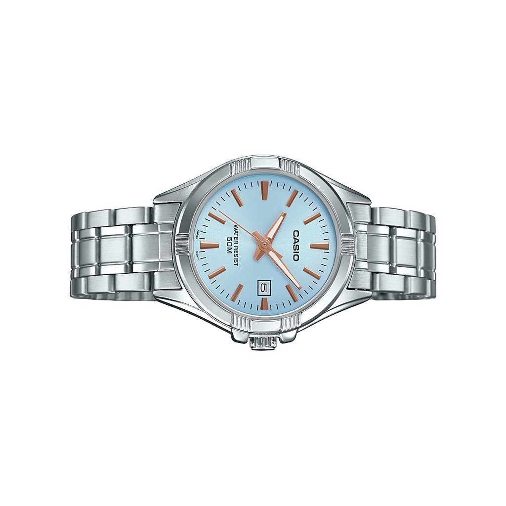 CASIO นาฬิกาข้อมือ CASIO รุ่น LTP-1308D-2AVDF วัสดุสเตนเลสสตีล สีขาว