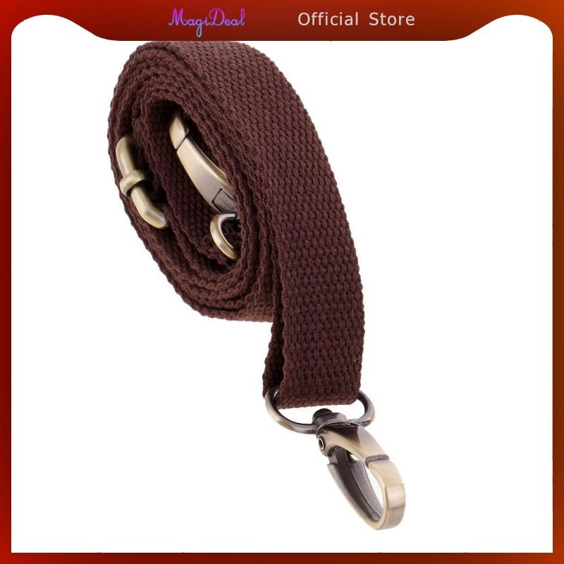 [MAGIDEAL] กระเป๋าสะพายผ้าแคนวาสแบบปรับได้อุปกรณ์เสริมสายรัดที่จับกระเป๋า DIY