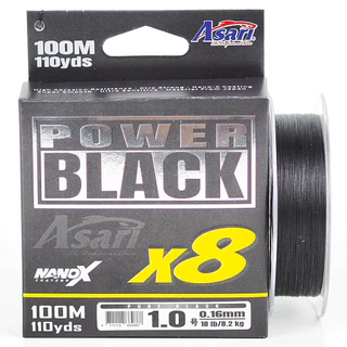 สายพีอี PE Asari X8 Power ZEUS PE Pure Black 100M