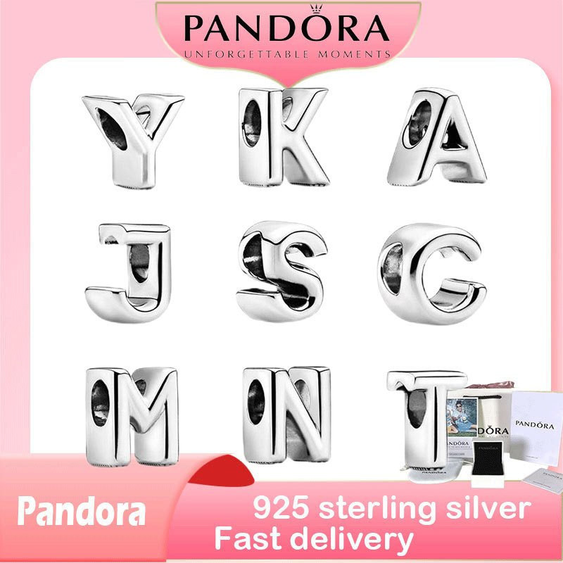 S925 เงินสเตอร์ลิงตัวแทนซื้อสินค้าวันเกิด 26 ชิ้น ตัวอักษร Charm