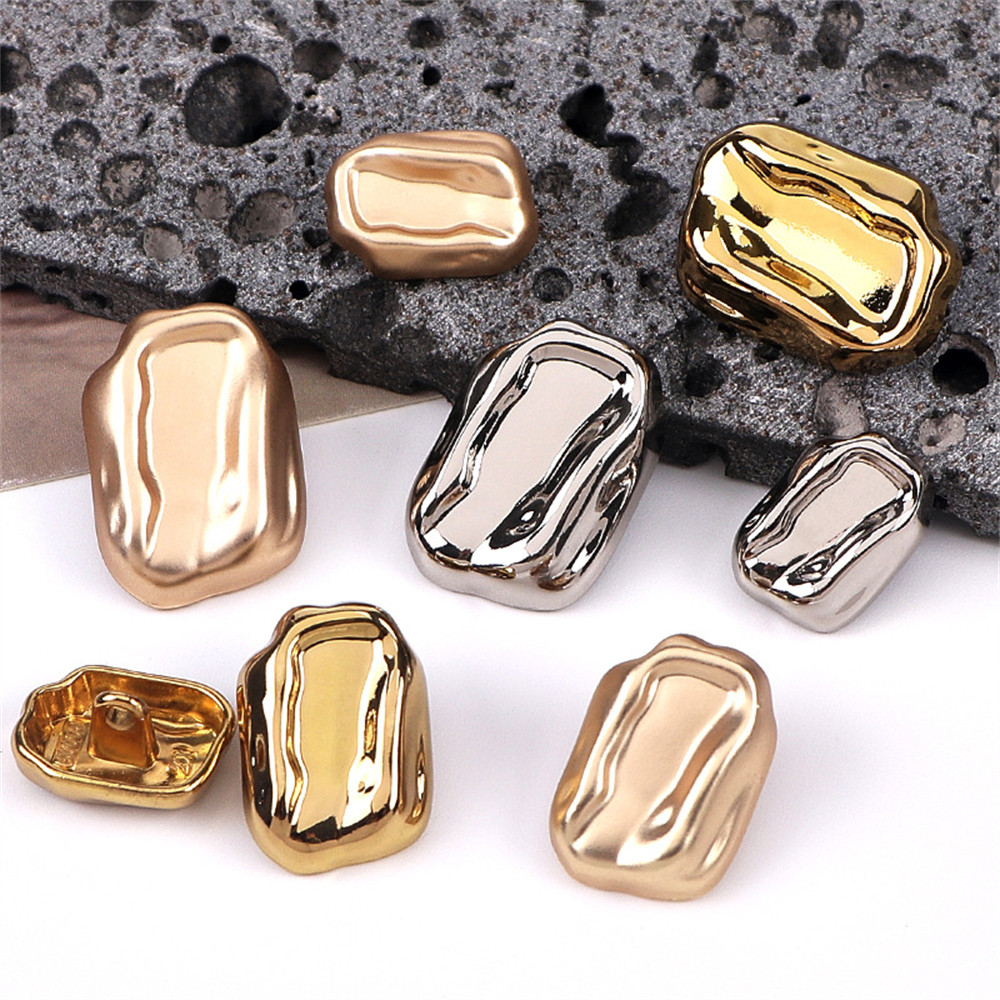 10ชิ้น1.8/2.5เซนติเมตรปุ่มโลหะเว้าสําหรับชุดเสื้อโค้ทสูท,ที่ไม่ซ้ํากันรูปร่าง ทําเอง ปุ่ม,ทองเงินหมอกทองแฟชั่นเย็บกระดุม - รูปที่ 4
