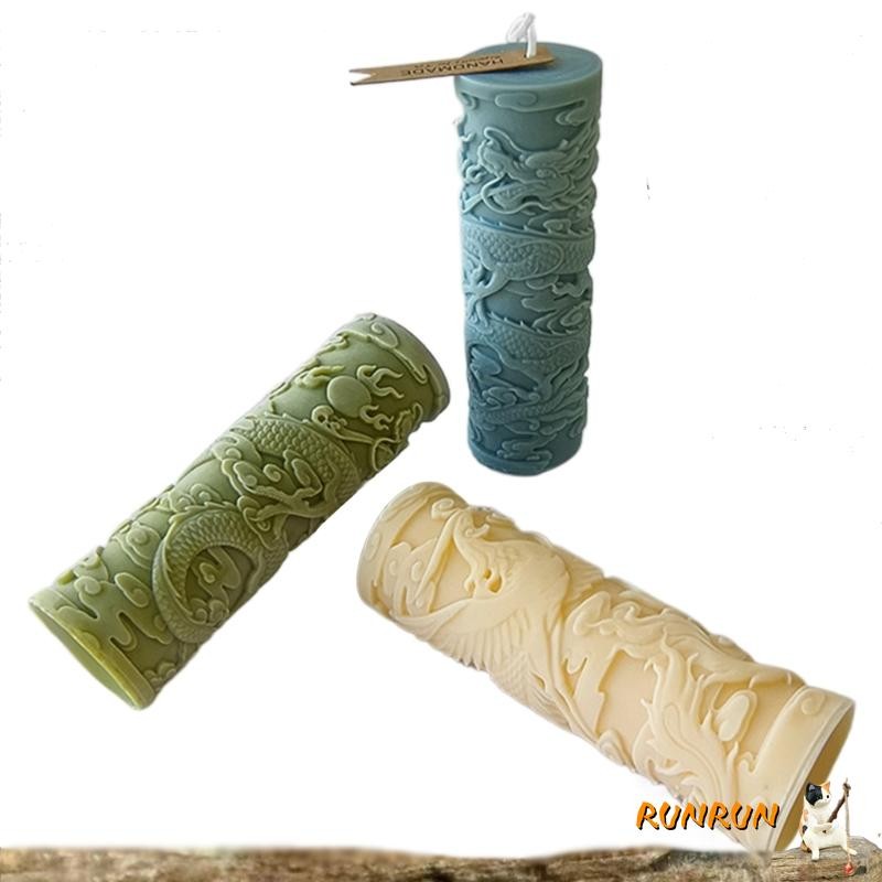 RUNN แม่พิมพ์ซิลิโคนรูปทรงกระบอก DIY Wax Molds ทํา Mould Handmade แถบยาว Conical เครื่องประดับ
