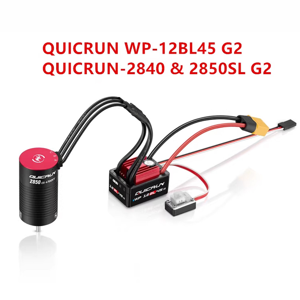 Hobbywing QuicRun WP 12BL45 G2 ESC และ 2840SL 2850SL การใช้มอเตอร์สําหรับ 1/12 1/14 RC รีโมทคอนโทรล Off-Road รถอัพเกรดดัดแปลงอุปกรณ์อิเล็กทรอนิกส์