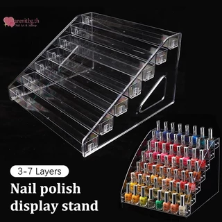 RENBG 3/4/5/6/7 ชั้นเล็บขาตั้งจอแสดงผลเครื่องสําอางค์ผู้ถือขวด Organizer TH