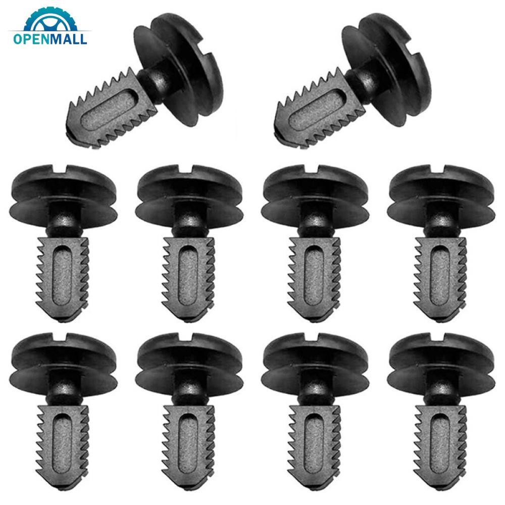 OPENMALL 10 ชิ้นคลิปหนีบฝาครอบแบตเตอรี่รถยนต์ฝากระโปรงท้ายฝาครอบ Dash Boot Lining Trim 51471945266 ส