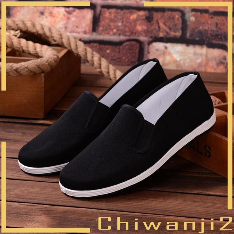 [ Chiwanji2] รองเท้าผ้าฝ้ายแบบดั้งเดิม Kung Fu Tai Chi Shoes รองเท้าโลฟเฟอร์ Unisex สําหรับผู้ชาย