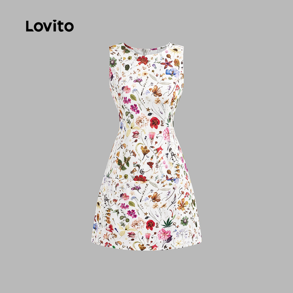 Lovito โบฮีเมียนเดรสลายเดซี่ชุดเดรสฤดูร้อนลายดอกไม้สําหรับผู้หญิง L123ED304 - รูปที่ 3