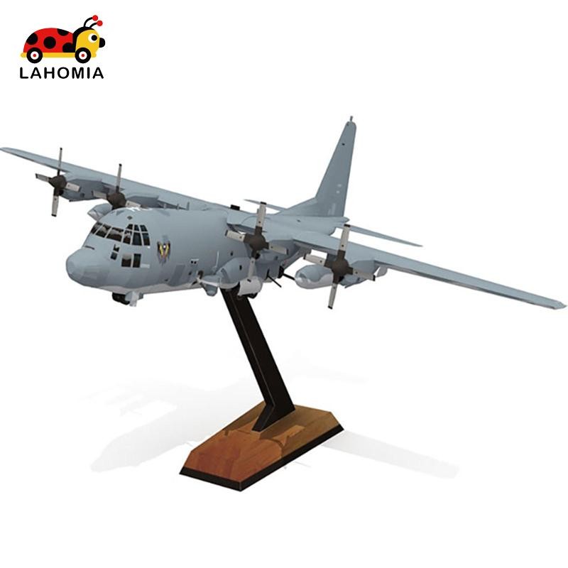 [Lahomia] 1:100 AC130 Fighter Building Kits DIY กระดาษเครื่องบินเครื่องประดับคอลเลกชันการศึกษาตกแต่งบ้าน Handmade 3D ปริศนา