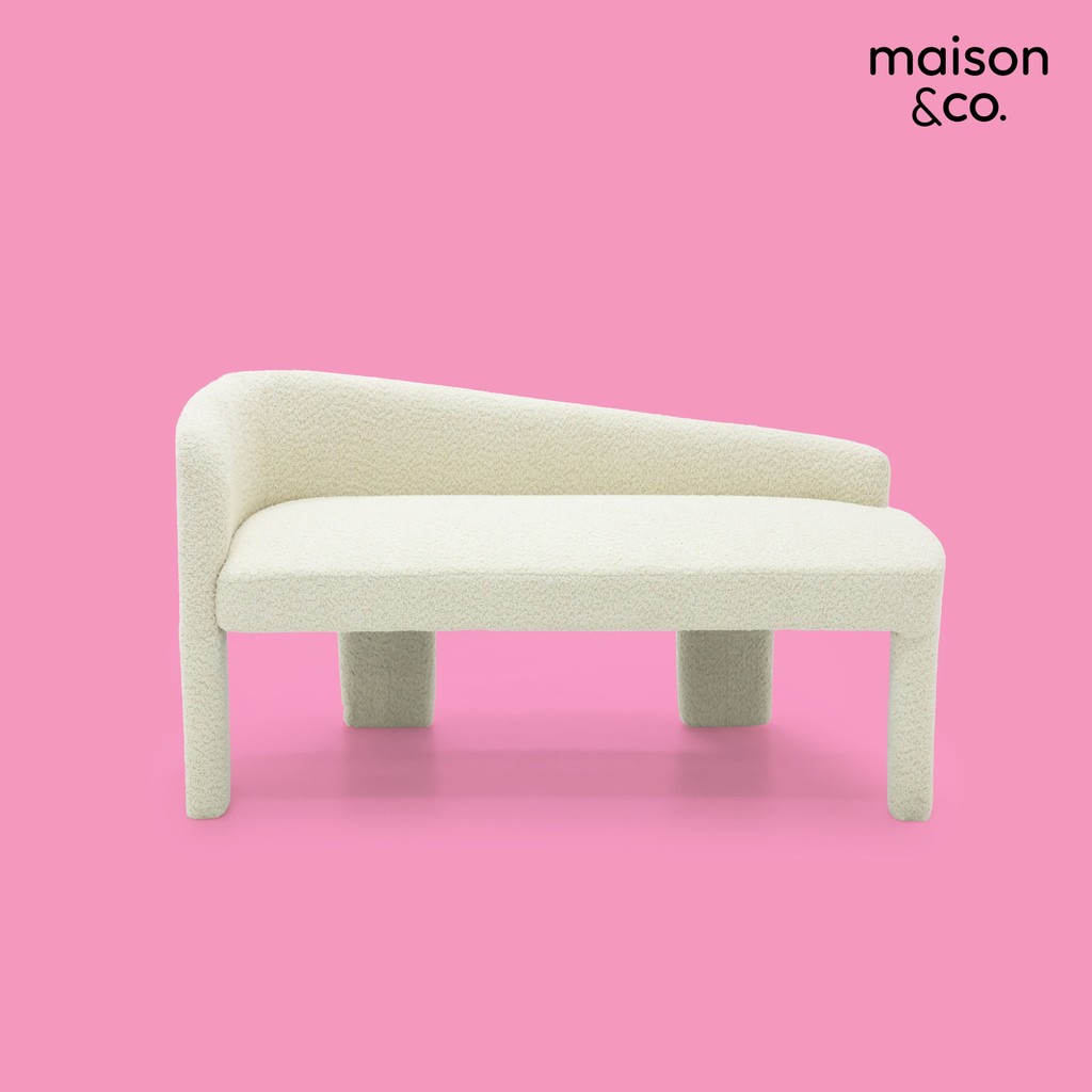 SB Design Square โซฟา รุ่น FORGY สีครีม (132x56x70 ซม.)  แบรนด์ MAISON&CO.