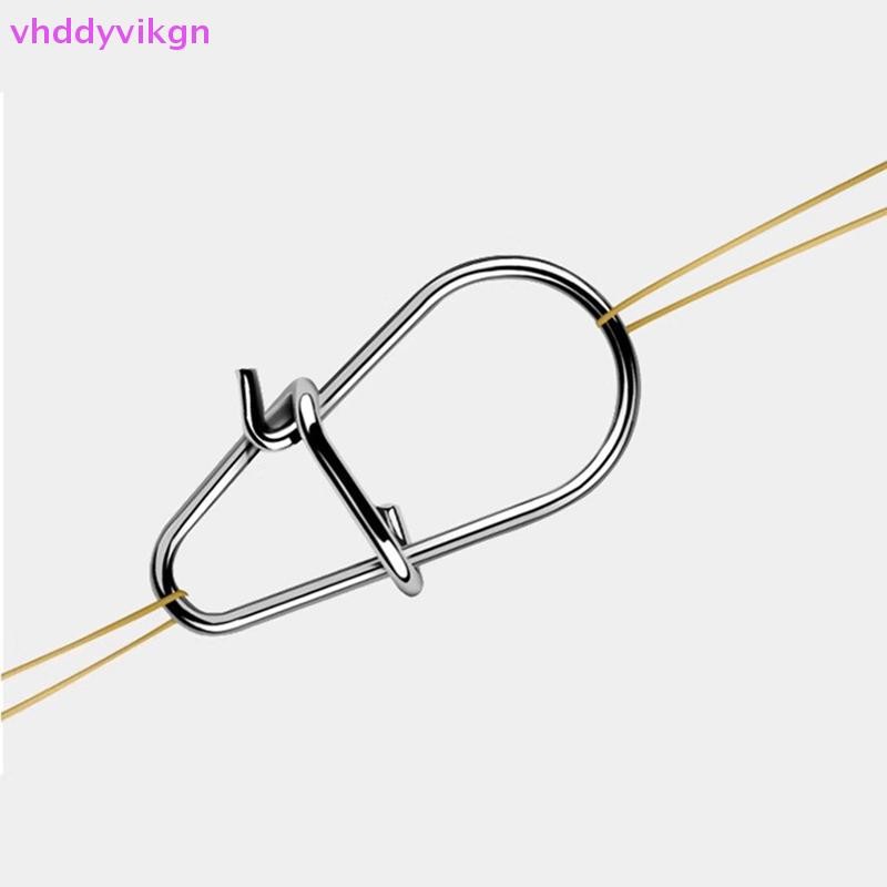 VHDD 100 ชิ้นคลิปตกปลา Fast Crankbait Snaps ตกปลาตัวเชื่อมต่อตกปลาน้ําเค็มล็อค Lure สแตนเลส TH - รูปที่ 4