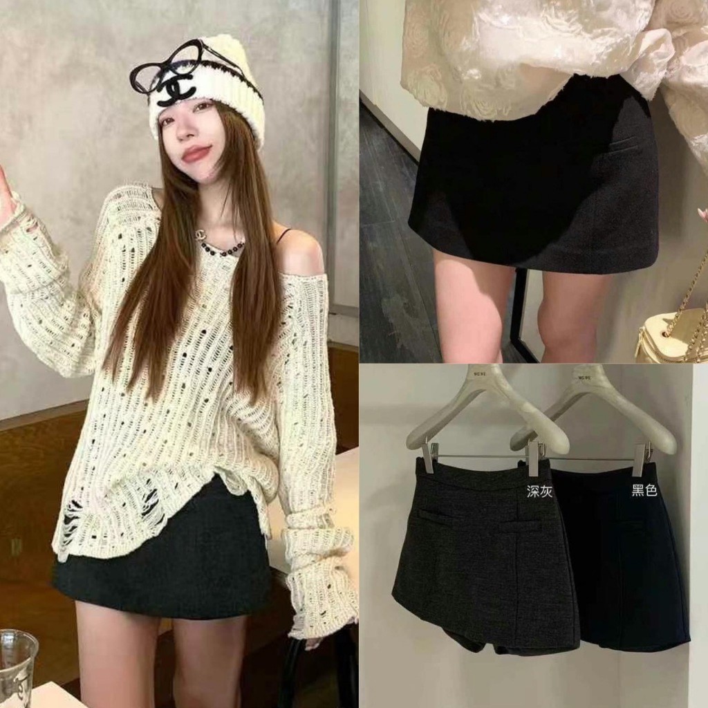 🧡🧵 🇰🇷 กระโปรงกางเกง W2906 ทรงสวย ผ้าหนาดี ทรงเบสิค ทรงเกาหลี ทรงน่ารัก แฟชั่นเกาหลี TAG WG.WE 🧵🧡